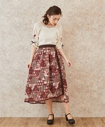 ＳＡＪＯＵパッチワーク柄スカート | outlet | axes femme online shop