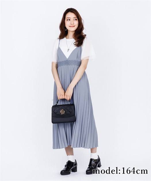 Outlet 2点10 Off対象 プリーツキャミワンピース Outlet Axes Femme Online Shop