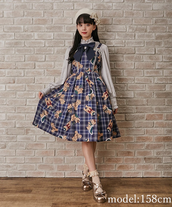 ロイヤルベアーズ柄ジャンスカ | kawaii | axes femme online shop