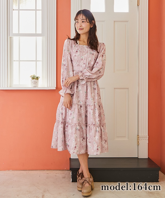 桜柄ティアードワンピース | outlet | axes femme online shop