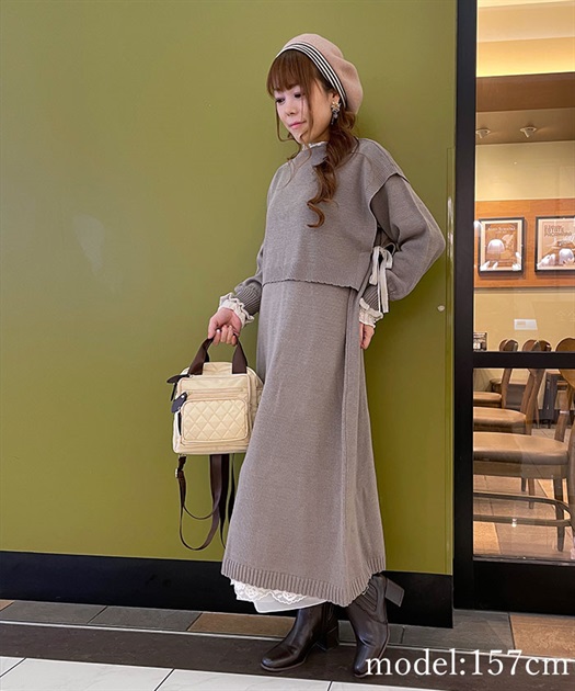 ベストセットニットワンピース | outlet | axes femme online shop