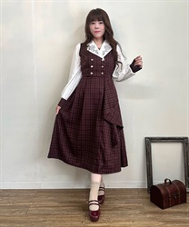 襟刺繍ドッキングワンピース | レディース服・レディースファッション 