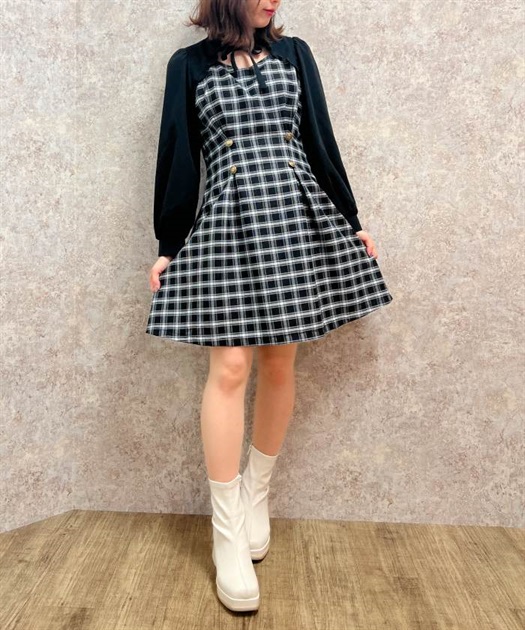 カットアウトデザインミニワンピース | レディース服・レディース