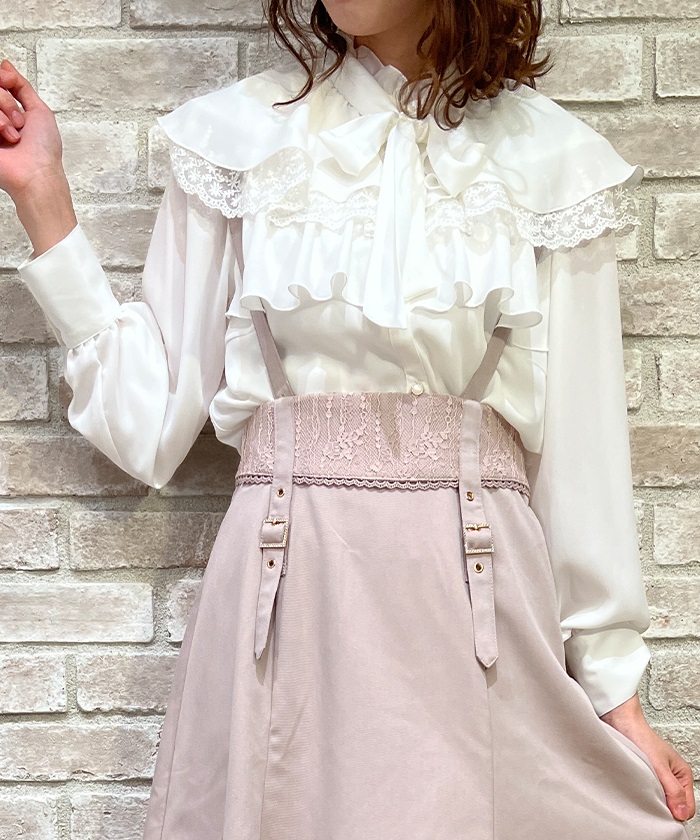 ケープデザインフリルブラウス | outlet | axes femme online shop