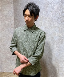 【OUTLET】小花柄メンズシャツ
