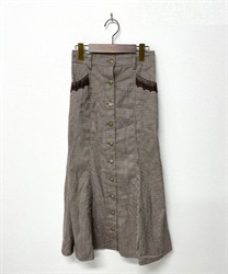 【vintage】センターボタンマーメイドスカート