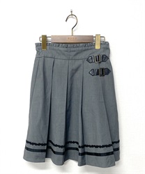 【vintage】ベルト付きプリーツスカート