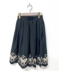 【vintage】蝶柄透かし刺繍スカート