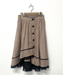 【vintage】アシンメトリー釦デザインスカート