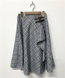 【vintage】チェックフリンジスカート
