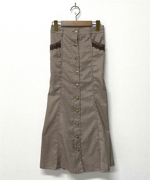 【vintage】センターボタンマーメイドスカート