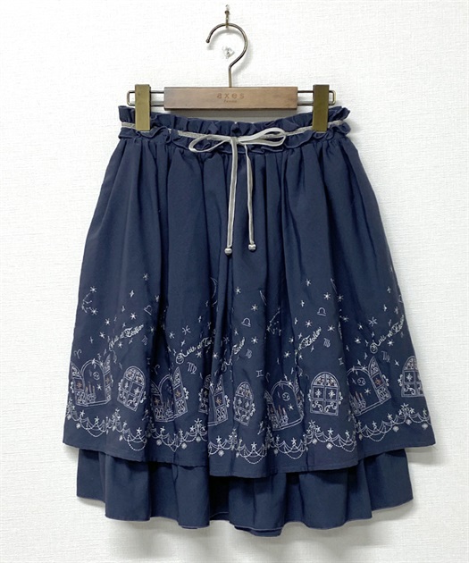 【vintage】夜空刺繍スカート