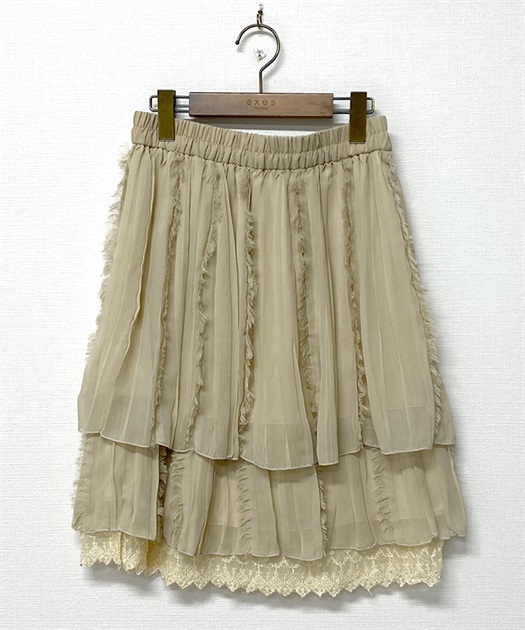 【vintage】フリルプリーツスカート