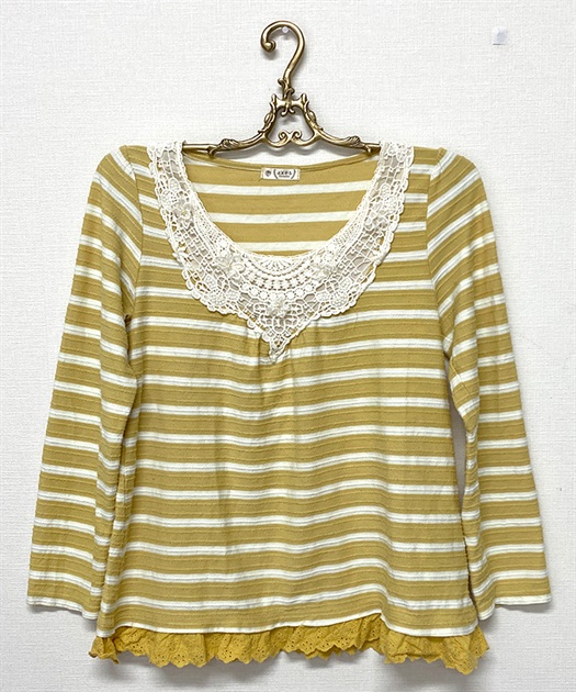 モチーフレースボーダープルオーバー | vintage｜axesfemme online shop