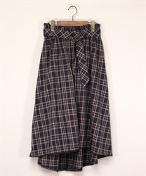 【axesfemme】オーバースカート付パンツ(パープル-Ｍ)
