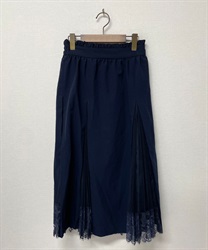【axesfemme】マチチュールレーススカート(紺-Ｍ)