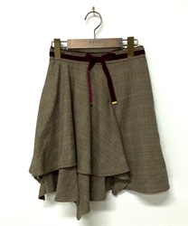 【vintage】ウエストリボンイレヘムスカート