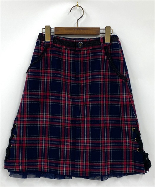 【axesfemme】二重織チェックタイトスカート