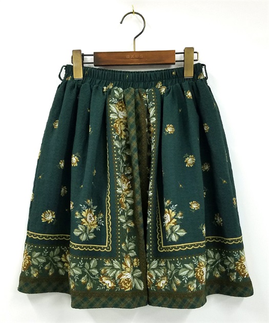 【axesfemme】スカーフパネル花柄スカート