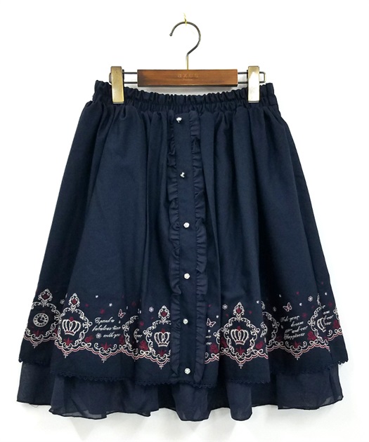 【axesfemme】メルヘンカラー刺繍入りスカート