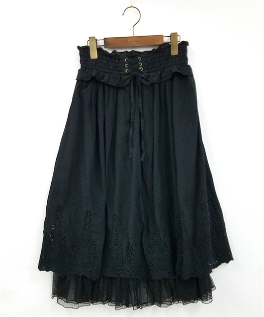 【axesfemme】コルセットデザイン刺繍スカート