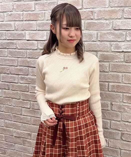 デイジー刺繍ニットプルオーバー | outlet | axes femme online shop