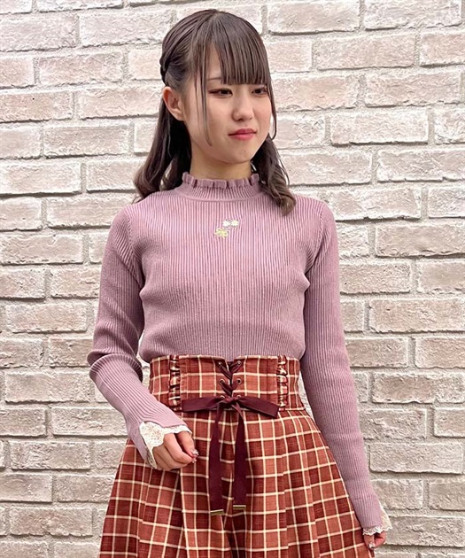 デイジー刺繍ニットプルオーバー | outlet | axes femme online shop