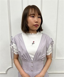 ローズ刺繍フリル袖カットＰＯ(生成り-M)