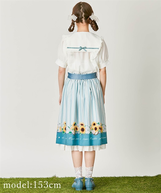 ヒマワリブーケストライプスカート | outlet | axes femme online shop