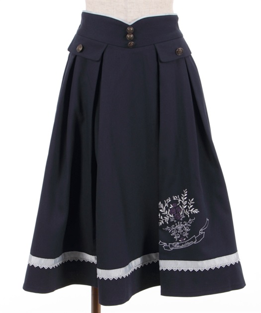 ローズ刺繍フレアスカート | outlet | axes femme online shop