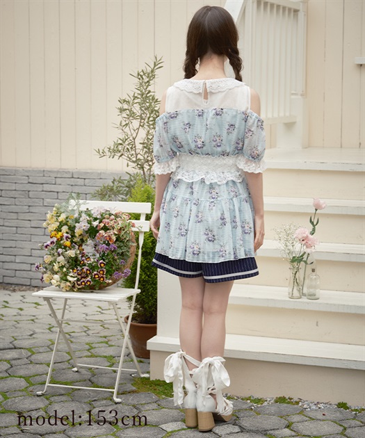 花柄シアーチェックミニワンピース | outlet | axes femme online shop