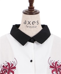 彼岸花刺繍シャツ | outlet | axes femme online shop