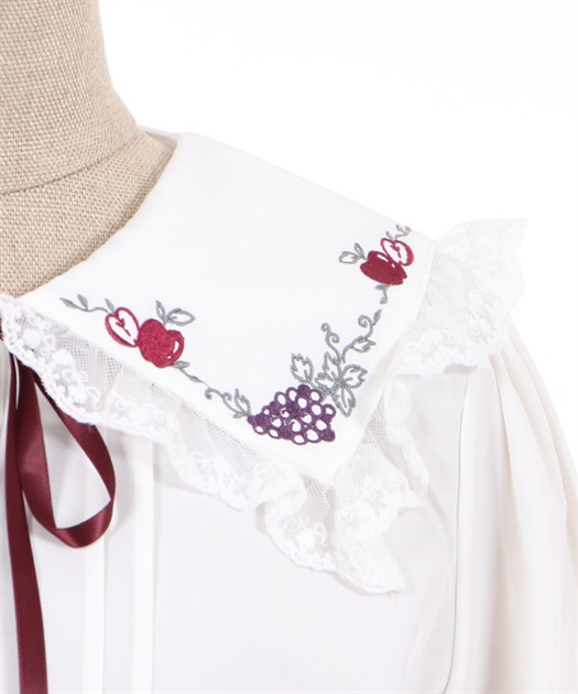 ラ レコルト刺繍襟ブラウス | outlet | axes femme online shop