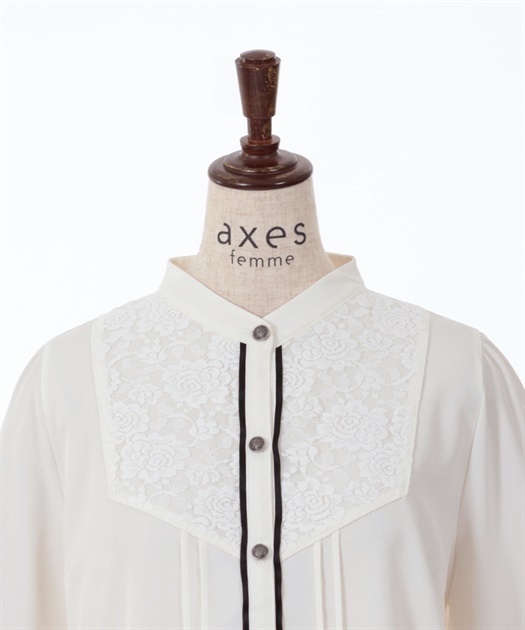 袖刺繍×ヨークレースブラウス | レディース服・レディースファッション
