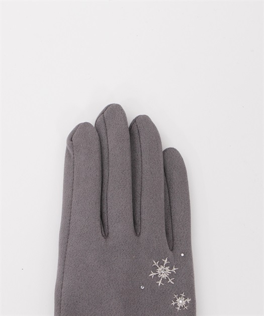 雪の結晶柄刺繍手袋 | outlet | axes femme online shop