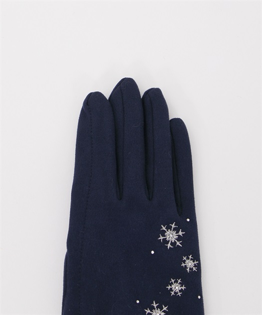 雪の結晶柄刺繍手袋 | outlet | axes femme online shop