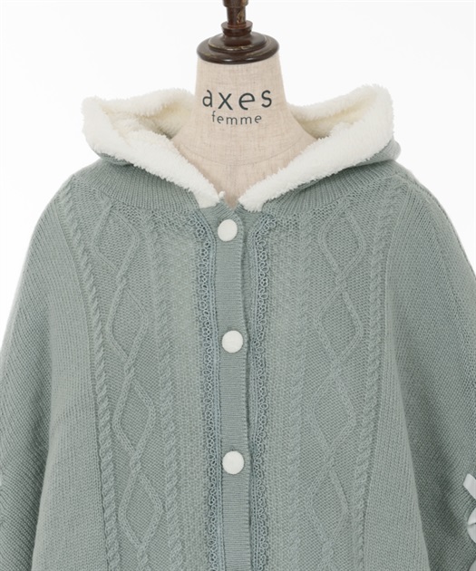 編み上げ裏ボアニットポンチョ | axes femme | axes femme online shop