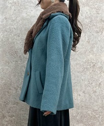 ファー襟シャギーコート | Nostalgie | axes femme online shop