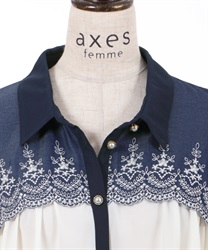 ヨーク刺繍イレヘムチュニック | outlet | axes femme online shop