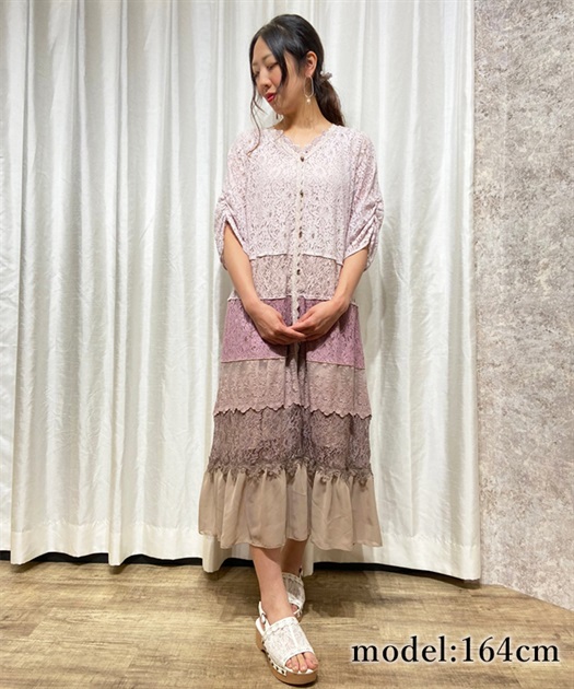 Outlet 総レースガウンワンピース Outlet Axes Femme Online Shop