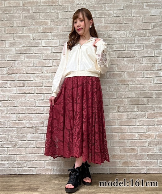 レースサーキュラースカート | outlet | axes femme online shop