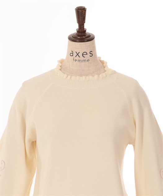 雪の結晶刺繍ニット | axes femme | axes femme online shop