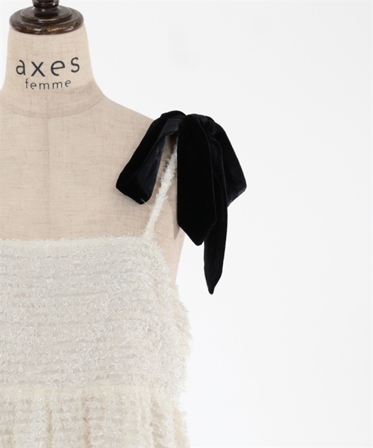 リボン付ジャカードワンピース | axes femme | axes femme online shop