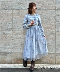 スイートピー柄チュールワンピース | outlet | axes femme online shop