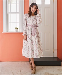 桜柄ティアードワンピース | outlet | axes femme online shop