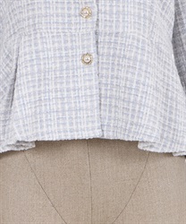 刺繍襟モールツィードジャケット | outlet | axes femme online shop
