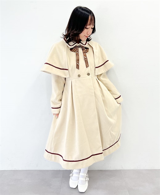 ファー襟付ケープロングコート | POETIQUE | axes femme online shop