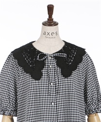 バラ刺繍襟ブラウス | outlet | axes femme online shop