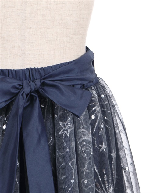 ホロスコープ刺繍チュールスカート | axes femme | axes femme online shop