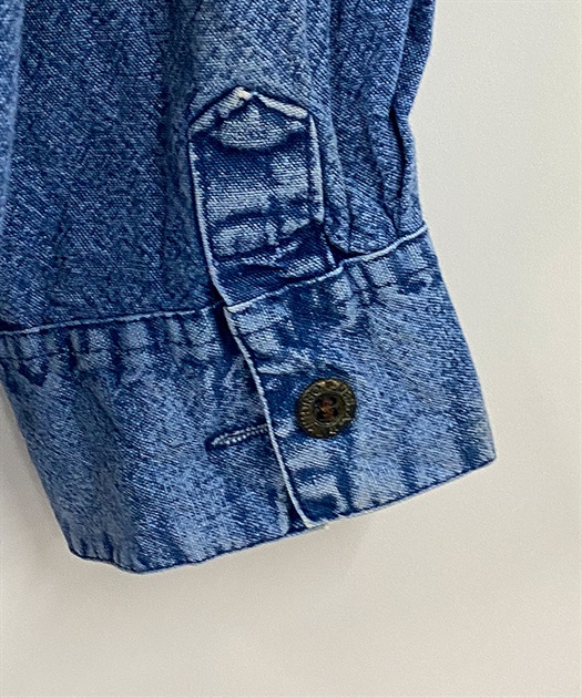 USED】ヒマワリ×くま刺繍デニムシャツ | vintage｜axesfemme online shop